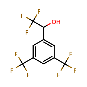 Chemical structure of alpha,3,5-Tris(trifluoromethyl)benzyl Alcohol , CAS 1416980-66-9, AChemBlock V146770