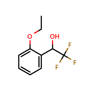 Chemical structure of 2-Ethoxy-alpha-(trifluoromethyl)benzyl Alcohol , CAS 1249633-13-3, AChemBlock V146777