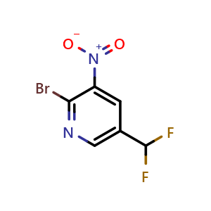 2-Bromo-5-(difluoromethyl)-3-nitropyridine
