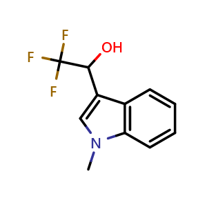 Chemical structure of alpha-(Trifluoromethyl)-1-methyl-1H-indole-3-methanol , CAS 116757-91-6, AChemBlock V146791