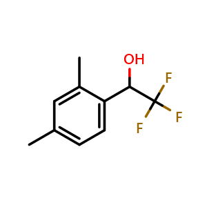 Chemical structure of 2,4-Dimethyl-alpha-(trifluoromethyl)benzyl Alcohol , CAS 1000783-73-2, AChemBlock V146796