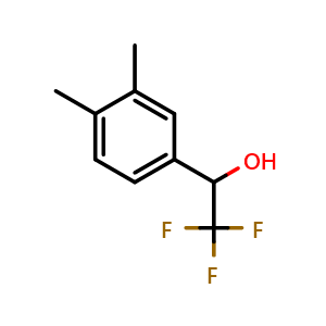 Chemical structure of 3,4-Dimethyl-alpha-(trifluoromethyl)benzyl Alcohol , CAS 220675-92-3, AChemBlock V146799