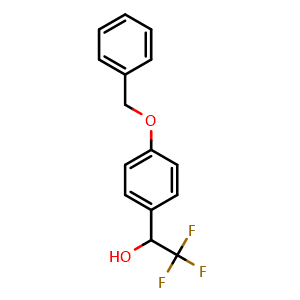 Chemical structure of 4-(Benzyloxy)-alpha-(trifluoromethyl)benzyl Alcohol , CAS 137615-39-5, AChemBlock V146800
