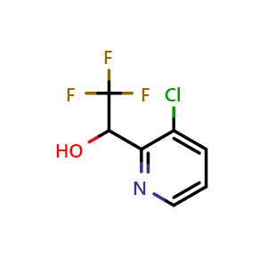 Chemical structure of 3-Chloro-alpha-(trifluoromethyl)pyridine-2-methanol , CAS 2091844-15-2, AChemBlock V146805