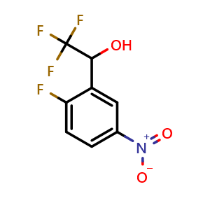 Chemical structure of 2-Fluoro-5-nitro-alpha-(trifluoromethyl)benzyl Alcohol , CAS 2229409-70-3, AChemBlock V146806