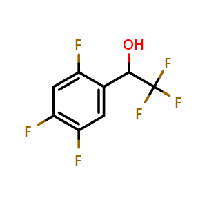 Chemical structure of 2,4,5-Trifluoro-alpha-(trifluoromethyl)benzyl Alcohol , CAS 1699332-59-6, AChemBlock V146821