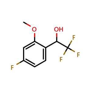 Chemical structure of 4-Fluoro-2-methoxy-alpha-(trifluoromethyl)benzyl Alcohol , CAS 2228809-24-1, AChemBlock V146844