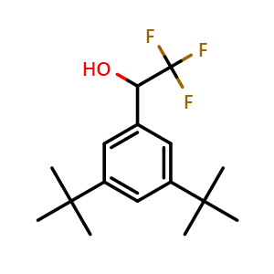 Chemical structure of 3,5-Di-tert-butyl-alpha-(trifluoromethyl)benzyl Alcohol , CAS 2739934-01-9, AChemBlock V146858