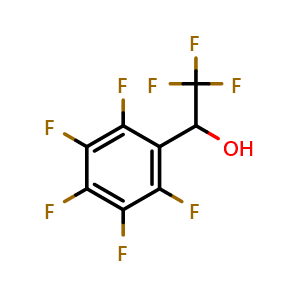 Chemical structure of 2,3,4,5,6-Pentafluoro-alpha-(trifluoromethyl)benzyl Alcohol , CAS 652-21-1, AChemBlock V146861