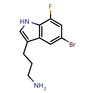 3-(5-Bromo-7-fluoro-3-indolyl)-1-propanamine