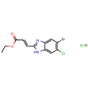 Ethyl (E)-3-(5-Bromo-6-chloro-1H-benzo[d]imidazol-2-yl)acrylate Hydrochloride