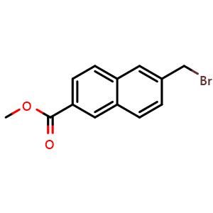 Chemical structure of Methyl 6-(Bromomethyl)-2-naphthoate , CAS 56358-60-2, AChemBlock V146894