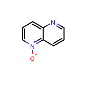 Chemical structure of 1,5-Naphthyridine 1-Oxide , CAS 27305-48-2, AChemBlock V146901