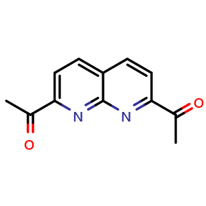 Chemical structure of 2,7-Diacetyl-1,8-naphthyridine , CAS 874379-28-9, AChemBlock V146907