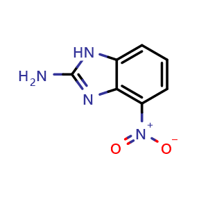Chemical structure of 2-Amino-4-nitro-1H-benzo[d]imidazole , CAS 24370-22-7, AChemBlock V146945