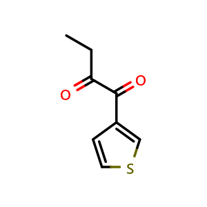 Chemical structure of 1-(3-Thienyl)butane-1,2-dione , CAS 1421479-06-2, AChemBlock V146960