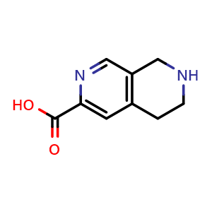Chemical structure of 5,6,7,8-Tetrahydro-2,7-naphthyridine-3-carboxylic Acid , CAS 1514293-39-0, AChemBlock V146968