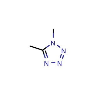 Chemical structure of 1,5-Dimethyl-1H-tetrazole , CAS 5144-11-6, AChemBlock V146979