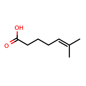 Chemical structure of 6-Methyl-5-heptenoic Acid , CAS 24286-45-1, AChemBlock V146993