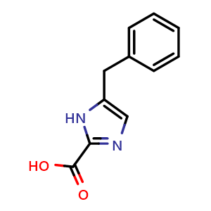 Chemical structure of 5-Benzyl-1H-imidazole-2-carboxylic Acid , CAS 175210-08-9, AChemBlock V146999