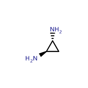 Chemical structure of trans-1,2-Diaminocyclopropane , CAS 758637-65-9, AChemBlock V147000