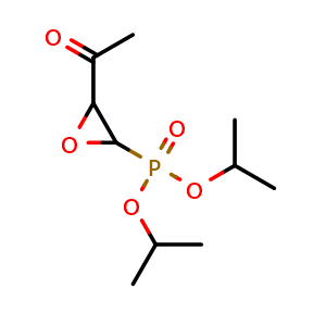 Chemical structure of Diisopropyl (3-Acetyloxiran-2-yl)phosphonate , CAS 89020-96-2, AChemBlock V147022
