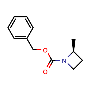 Chemical structure of (S)-1-Cbz-2-methylazetidine , CAS 2741711-80-6, AChemBlock V147028