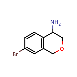 Chemical structure of 4-Amino-7-bromoisochromane , CAS 1337154-53-6, AChemBlock V147042
