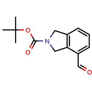 Chemical structure of 2-Boc-isoindoline-4-carbaldehyde , CAS 1049677-40-8, AChemBlock V147049