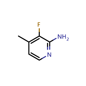 Chemical structure of 2-Amino-3-fluoro-4-methylpyridine , CAS 1003710-35-7, AChemBlock V147051