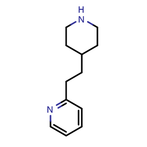 Chemical structure of 2-[2-(4-Piperidyl)ethyl]pyridine , CAS 1001754-72-8, AChemBlock V147113