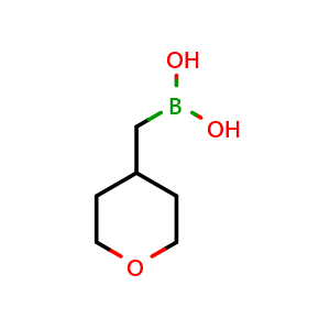 Chemical structure of (4-Tetrahydropyranyl)methylboronic Acid , CAS 1350513-18-6, AChemBlock V147130