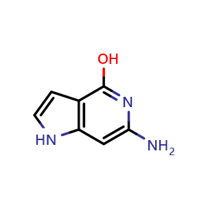 Chemical structure of 6-Amino-1H-pyrrolo[3,2-c]pyridin-4-ol , CAS 75938-36-2, AChemBlock V147144