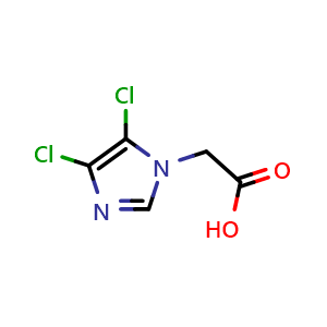 Chemical structure of 4,5-Dichloroimidazole-1-acetic Acid , CAS 474542-82-0, AChemBlock V147146