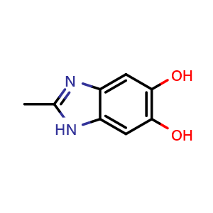 Chemical structure of 2-Methylbenzimidazole-5,6-diol , CAS 51437-33-3, AChemBlock V147149