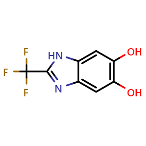 Chemical structure of 2-(Trifluoromethyl)benzimidazole-5,6-diol , CAS 1992027-94-7, AChemBlock V147150
