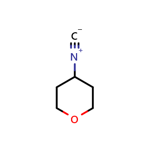 Chemical structure of 4-Isocyanotetrahydro-2H-pyran , CAS 1000699-00-2, AChemBlock V147159