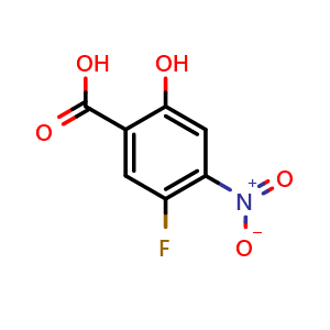 Chemical structure of 5-Fluoro-4-nitrosalicylic Acid , CAS 2383552-91-6, AChemBlock V147169