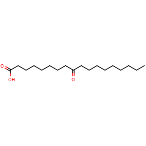 Chemical structure of 9-Oxooctadecanoic Acid , CAS 4114-74-3, AChemBlock V147179