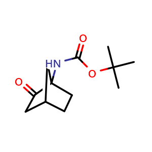 Chemical structure of 1-(Boc-amino)bicyclo[2.2.1]heptan-2-one , CAS 2151859-12-8, AChemBlock V147210