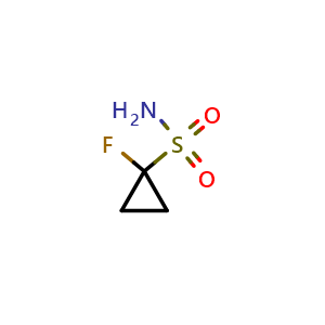 Chemical structure of 1-Fluorocyclopropanesulfonamide , CAS 1108658-19-0, AChemBlock V147219