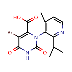 5-Bromo-3-(2-isopropyl-4-methyl-3-pyridyl)-2,6-dioxo-1,2,3,6-tetrahydropyrimidine-4-carboxylic Acid