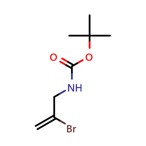 Chemical structure of N-Boc-2-bromo-2-propen-1-amine , CAS 178313-98-9, AChemBlock V147246