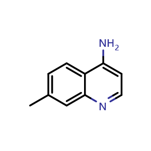 Chemical structure of 4-Amino-7-methylquinoline , CAS 860193-92-6, AChemBlock V147270