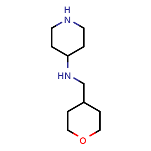 Chemical structure of N-[(4-Tetrahydropyranyl)methyl]piperidin-4-amine , CAS 1340252-11-0, AChemBlock V147277