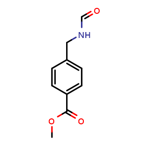 Chemical structure of Methyl 4-(Formamidomethyl)benzoate , CAS 1466872-80-9, AChemBlock V147292