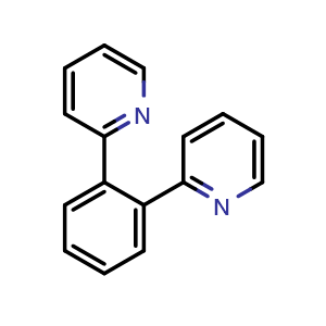Chemical structure of 1,2-Di(2-pyridyl)benzene , CAS 74764-52-6, AChemBlock V147295