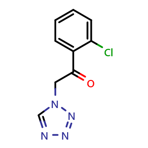 Chemical structure of 1-(2-Chlorophenyl)-2-(1-tetrazolyl)ethanone , CAS 1259059-68-1, AChemBlock V147317