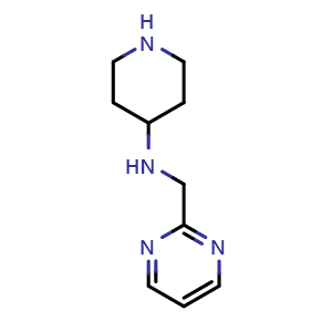 Chemical structure of N-(2-Pyrimidylmethyl)piperidin-4-amine , CAS 2273737-53-2, AChemBlock V147350