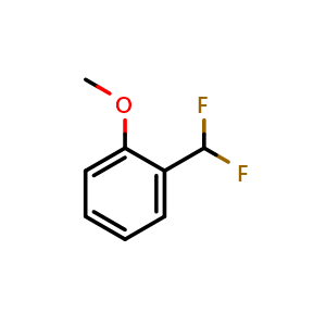 Chemical structure of 2-(Difluoromethyl)anisole , CAS 1366392-20-2, AChemBlock V147378